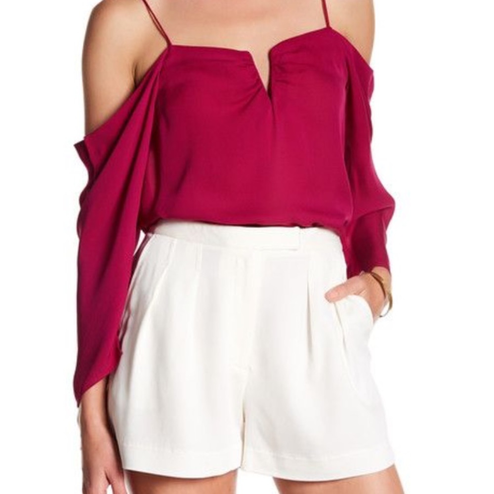 Nicole Miller Artelier cold shoulder top